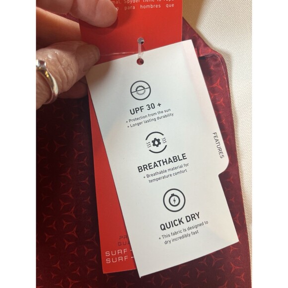 Spyder Men’s Surf Sand Sun Short Sleeve Rash Guard Tee UPF Protection Swim Shirt - Picture 6 of 7